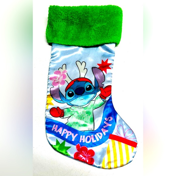 Disney 100% Naughty Stitch Christmas Stocking Happy Holiday Lilo & Stitch Movie - Picture 1 of 13